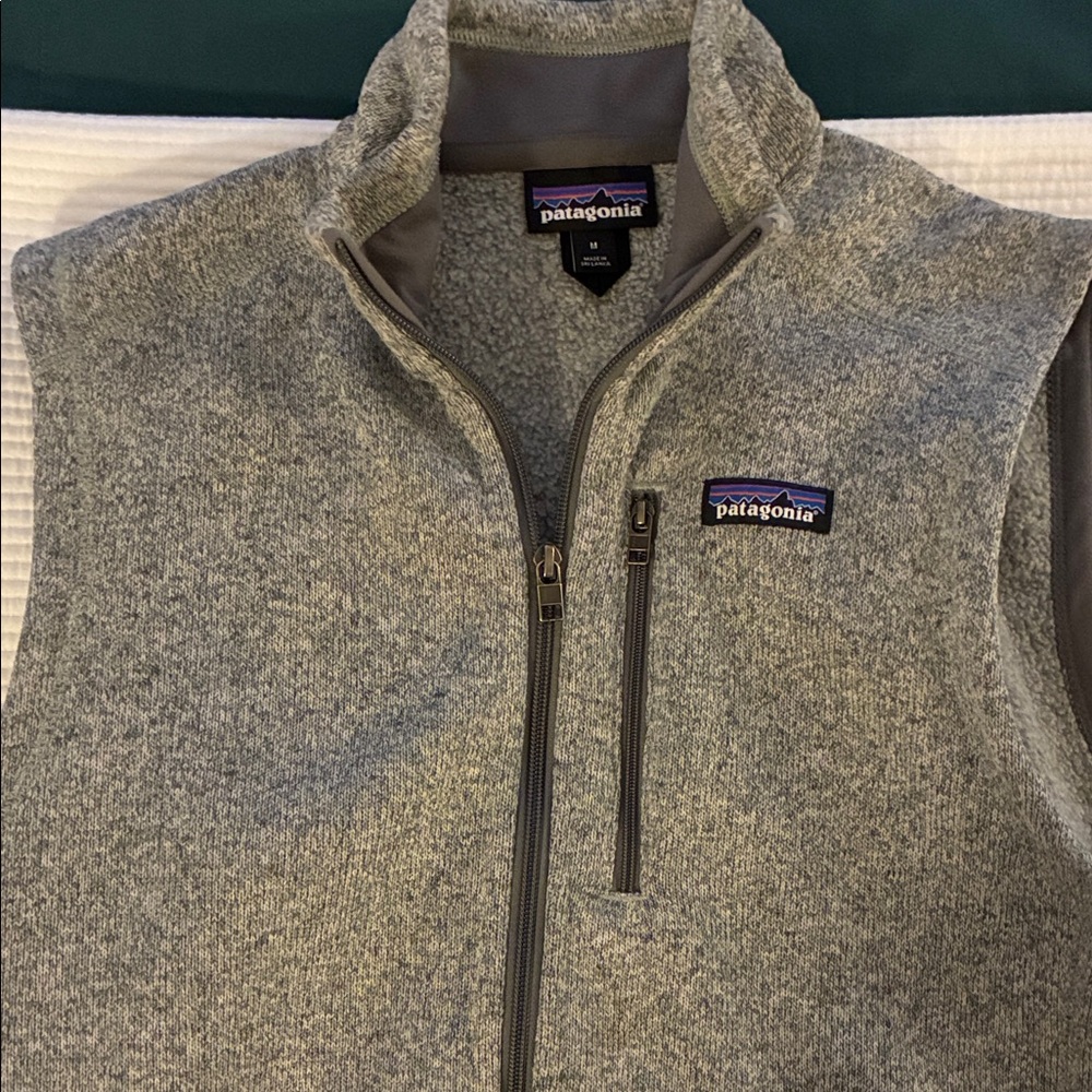 Patagonia Heather Gray Zip Vest